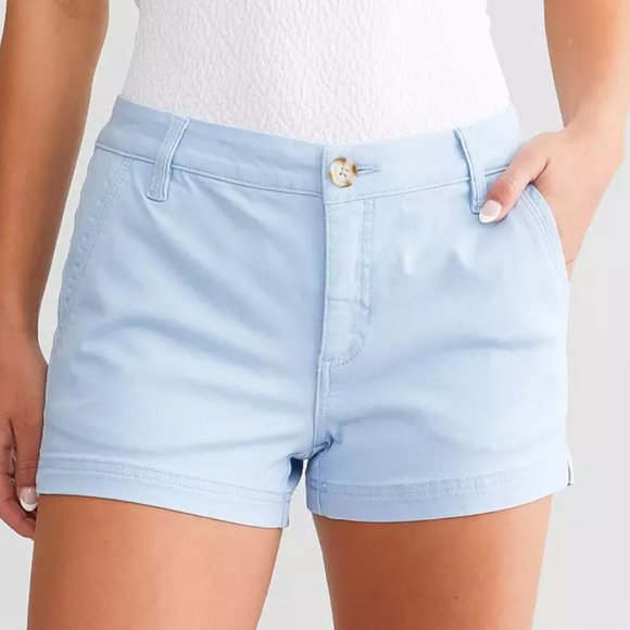 NOWT, BKE Mollie Stretch Shorts, Blue, 27 - Picture 1 of 7